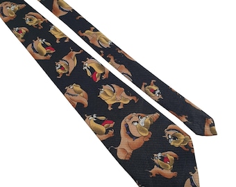 Een nieuwigheid herenstropdas van Rogers Bull Dogs huisdieraccessoire kantoorwerkcadeau