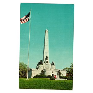 Vintage Postcard Tomb Of Abraham Lincoln Springfield Illinois Historic President