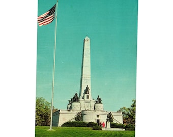 Vintage Postcard Tomb Of Abraham Lincoln Springfield Illinois Historic President