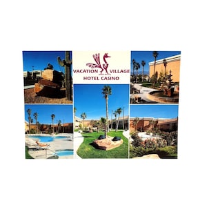 Urlaubsdorf Hotelkasino Vintage Postkarte Aufregend Las Vegas #KLV-153 c1990