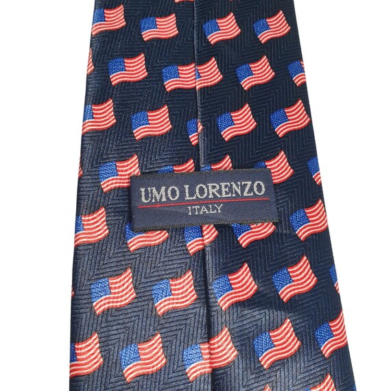 Umo Lorenzo Italy Mens Necktie Tie Designer Flag … - image 4