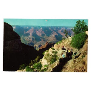 Cartolina d'epoca del Parco Nazionale del Grand Canyon, Bright Angel Trail 3C-K1147 C-5326