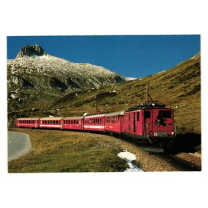 Furka Oberalp Glacier Express Train Locomotive Postcard Photo By Hofmann 1983