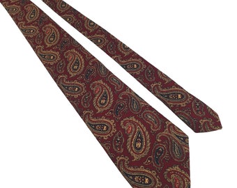 James Purdey Sons London Herren Krawatte Krawatte Vintage Designer Paisley Aus Wolle