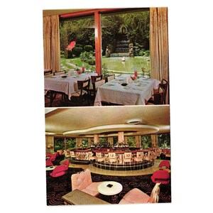 Cartolina d'epoca del Trinkaust Manor Motor Lodge, Route 69, Oriskany, NY Restaurant