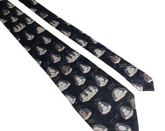 American Greetings Novelty Snowman Necktie Silk Vintage Holiday Humor Christmas