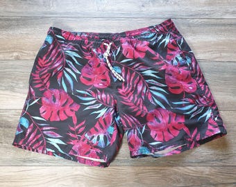 Bañador St. John's Bay XL con estampado floral tropical para hombre, de poliéster de secado rápido, cintura de 42 pulgadas