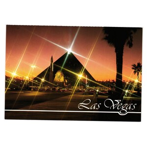 Cartão postal vintage Luxor Hotel Casino Férias Jogo Esfinge KVL-170