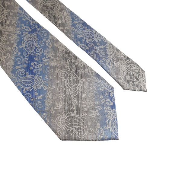 Van Heusen Mens Necktie Tie Designer Baby Blue Si… - image 2