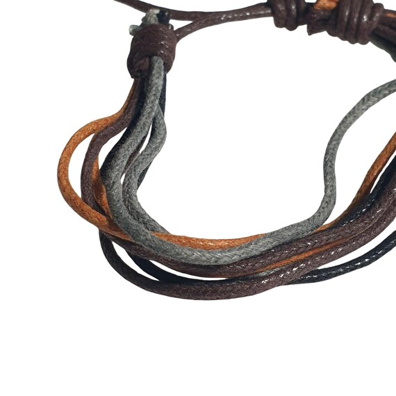 Multicolor Leather Adjustable Bracelet Handmade U… - image 2