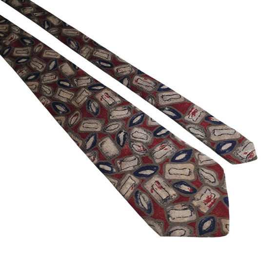 Talbots Studio Men Abstract Pattern Silk Tie Mult… - image 1