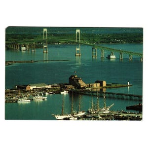 Carte postale vintage Newport Harbour Sheraton Islander Inn Publicité Marketing