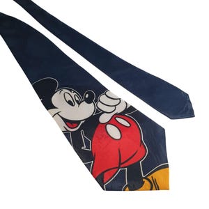 Mickey Mouse Vintage Mens Tie Balance Inc Disney 1990s Cartoon Character Necktie