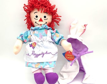 Raggedy Ann Easter Doll Vintage 2000 Dakin Bunny Hood New Toys Collectable