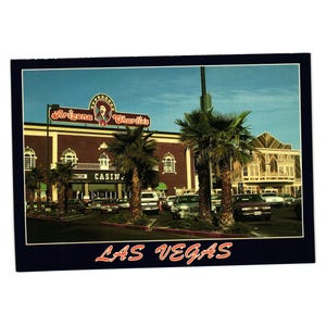 Vintage Postcard Las Vegas Nevada Arizona Charlies Tourist Vacation Gambling