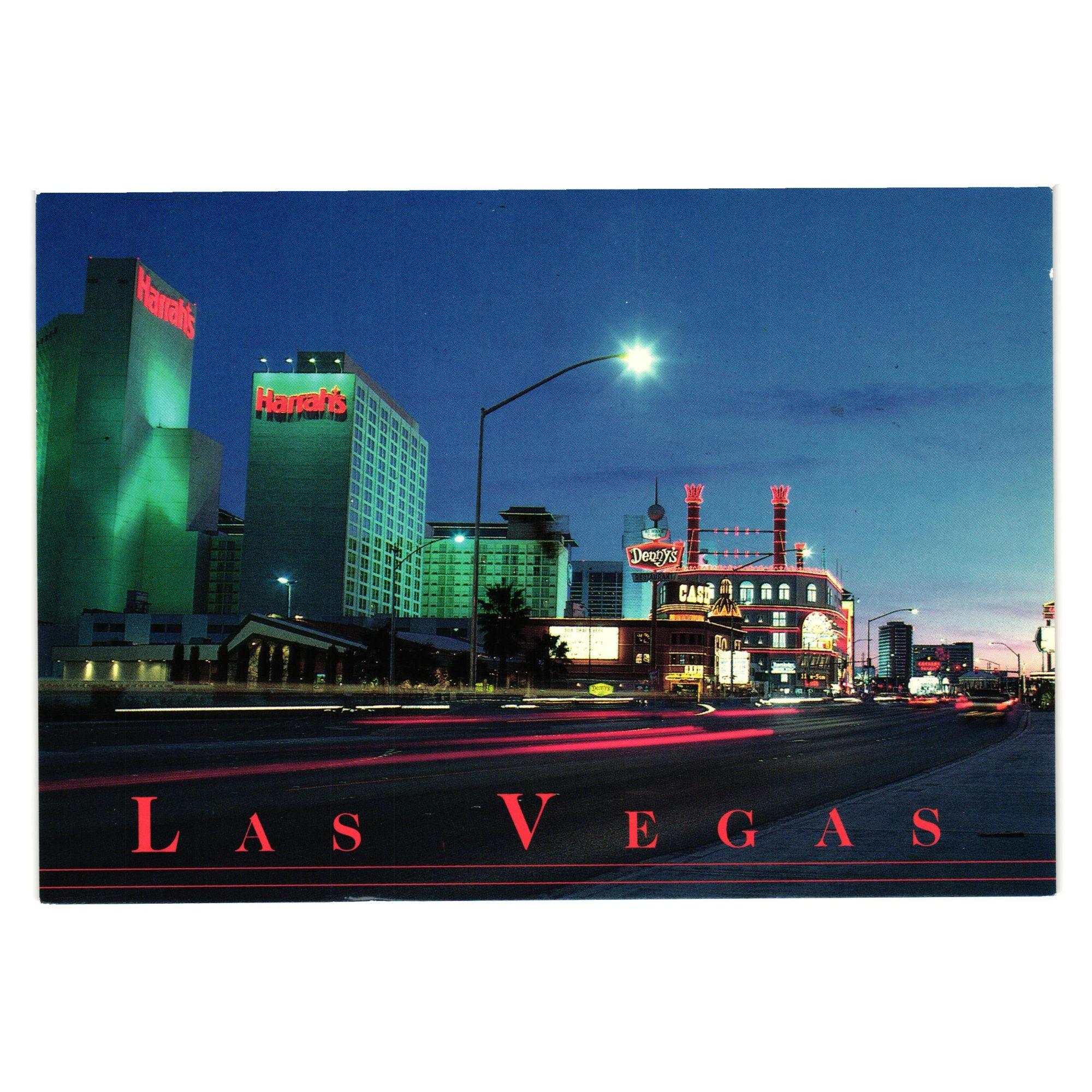 Harrahs Hotel Casino Vintage Postcard Las Vegas Nevada Gambling