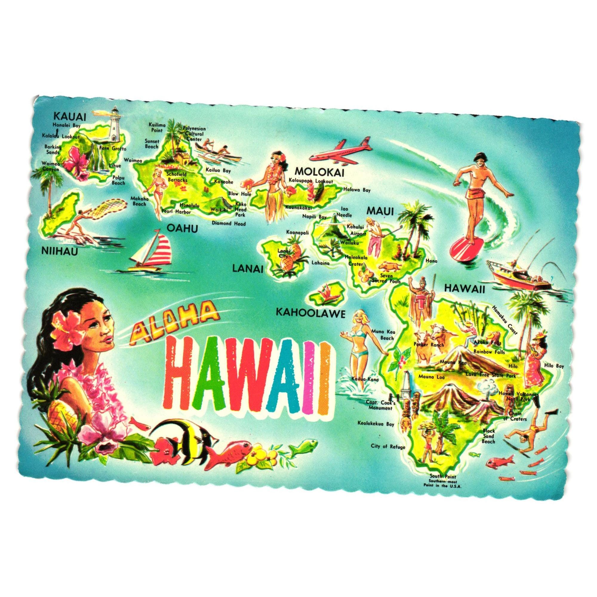 Hawaii vintage postcard - Etsy 日本