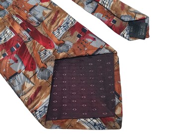 Cravate Homme J Garcia Collector's Edition - Soie 100% - Imprimé Graphique Abstrait - Largeur Max 3,75"