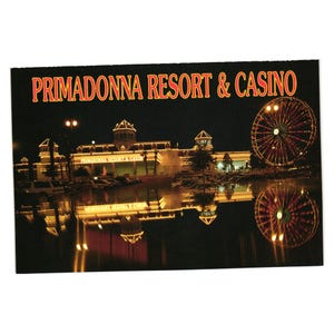 Carte postale vintage Primadonna Resort Casino jeu vacances LV 477 série voyage