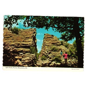 Split Rock Pocono Mountains Postcard From Split Rock Lodge Pennsylvania Scenic
