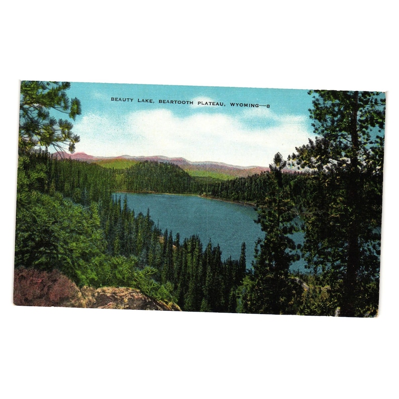Beauty Lake Beartooth Plateau Wyoming E C Kropp Vintage Postcard Unused ...