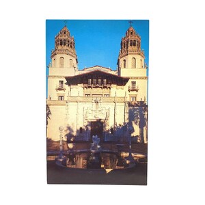 Cartão postal vintage Hearst San Simeon CA Monumento histórico La Casa Grande P30356