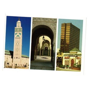 Casablanca Morocco Postcard Hassan II Mosque Commercial Architecture Landmarks