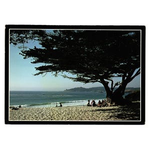 Carte postale vintage Carmel Beach de la péninsule de Monterey, eau pour les vacances de la côte californienne