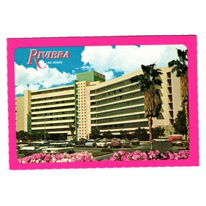 Carte postale vintage Rivera Las Vegas Casino Hotel Nevada Spectacles de jeux de hasard