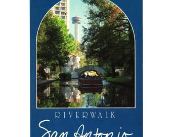 Vintage San Antonio Riverwalk Vintage Postcard Texas Roadside Tourism Vacation