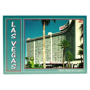 Carte postale vintage de l'hôtel Hilton Las Vegas Casino Vacation Gambling Resort 2US NV 369