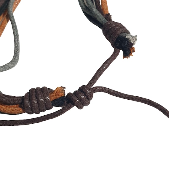 Multicolor Leather Adjustable Bracelet Handmade U… - image 3