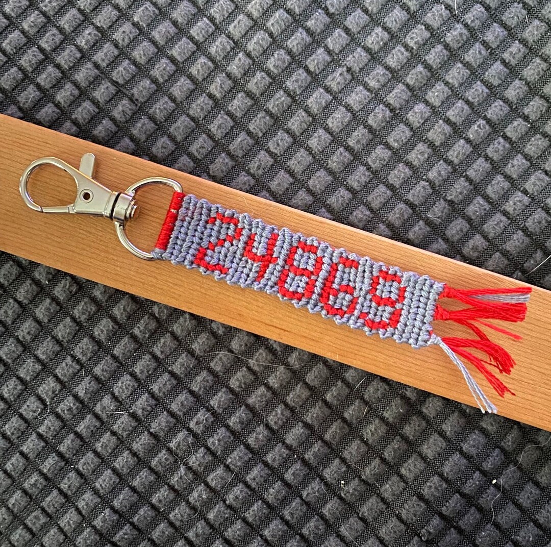 Personalized BRN Airstream Keychain big Red Numbers for Airstream