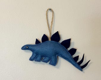 Felt Stegosaurus Dinosaur Christmas Tree Ornament - Holiday Decor