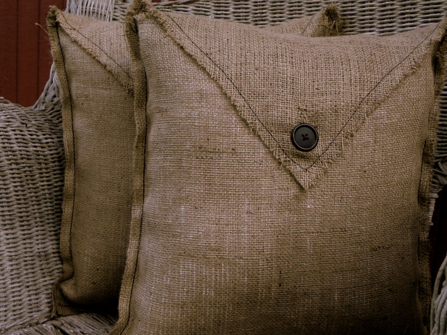Burlap Pillow Cover 2pk Etsy