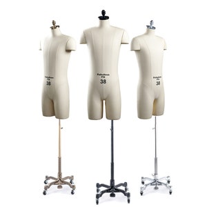 Fabulous Fit® Fully Pinnable Studio Dress Form - Men&#39;s Half Leg - Global Standard Edition