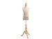 Child Display Dress Form in Natural Canvas on Traditional Wood Tripod Base by TSC 