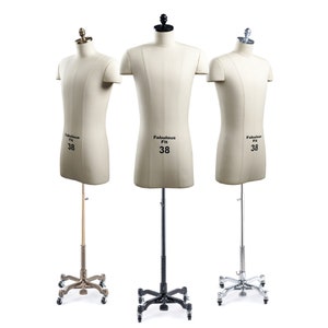 Fabulous Fit® Fully Pinnable Studio Dress Form - Men&#39;s Regular - Global Standard Edition