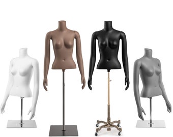 Female Headless Torso Mannequin with Arms on Base (MP Series by TSC Forms)