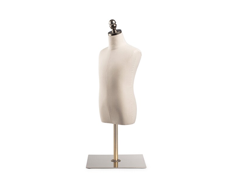 Child Display Dress Form in Natural Canvas on Metal Tabletop Etsy