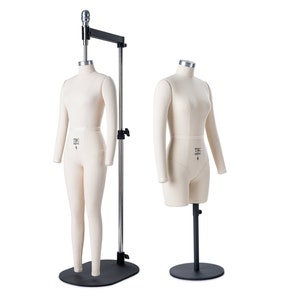 TSC® Half Scale Female Professional Dress Form ("Miniform") - Fully Pinnable w/ Arms