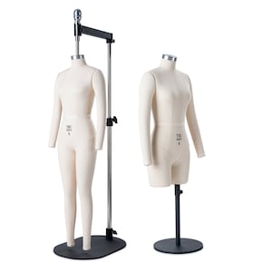 TSC® Half Scale Female Professional Dress Form ("Miniform") - Fully Pinnable w/ Arms