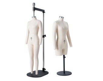 TSC® Half Scale Female Professional Dress Form (&quot;Miniform&quot;) - Fully Pinnable w/ Arms