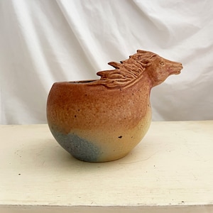 Magnificent HORSE Head Bowl Owl Creek Pottery by Doug Cornett Studio Pottery
