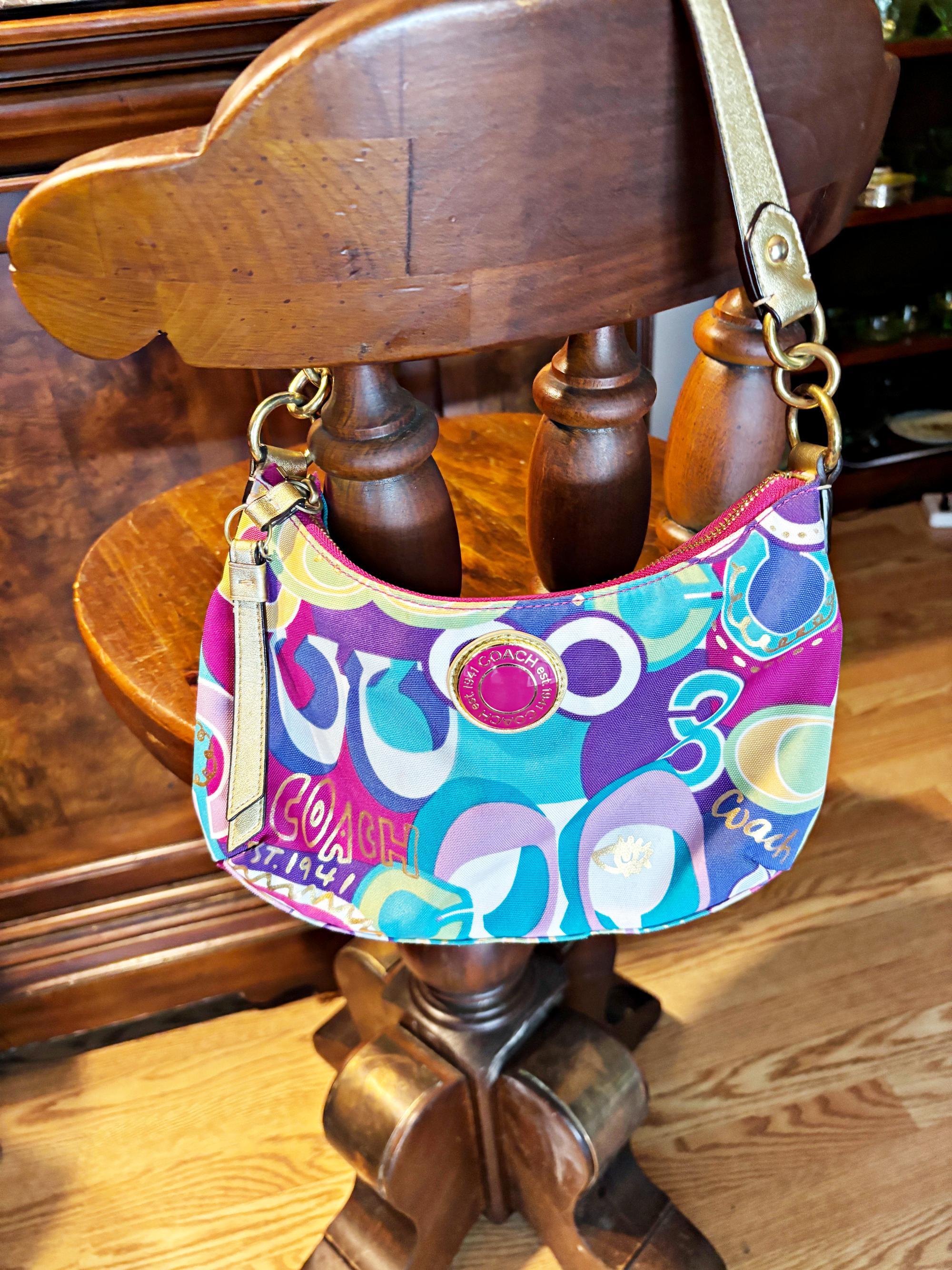 COACH Poppy POP Signature Shoulder Bag Handbag Purse - Etsy