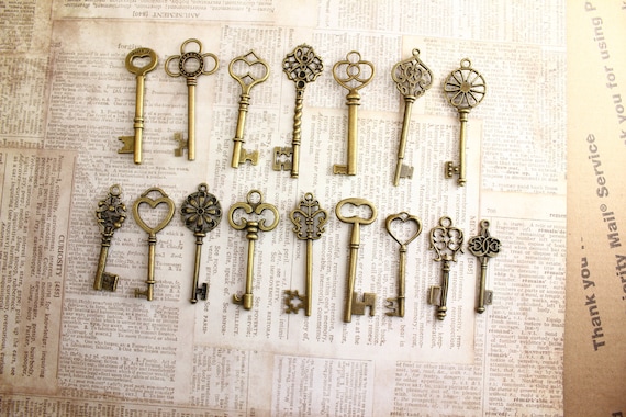 Vintage Bronze Keys