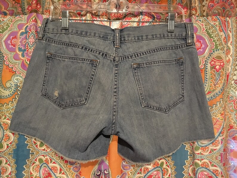Medium UniqueHand painted bleached denim jean shorts size 6