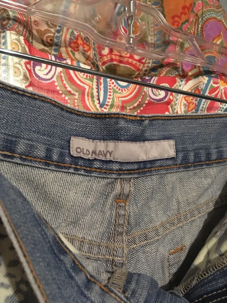 Medium UniqueHand painted bleached denim jean shorts size 6