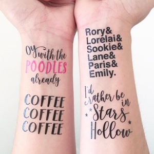 Gilmore Girls Temporary Tattoos Etsy