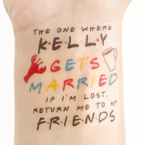 Custom Bachelorette Party 15 Temporary Tattoos - FRIENDS